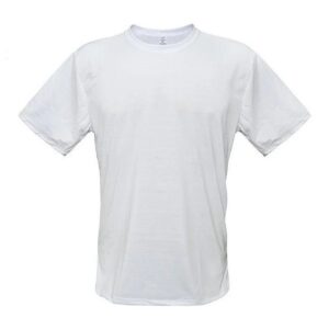 Camiseta poliéster branca - Adulto PP ao G3 e Infantil 02 ao 16