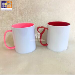 Caneca polímero alça e interior colorida -  varias cores