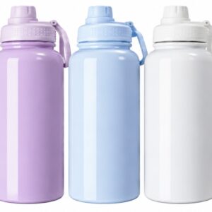 Garrafas térmicas inox duplo vácuo - tampa de borracha - 900ml - esmaltada varias cores